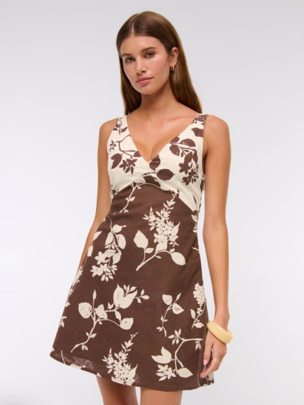 ABERCROMBIE & FITCH V-Neck Blend Mini Dress